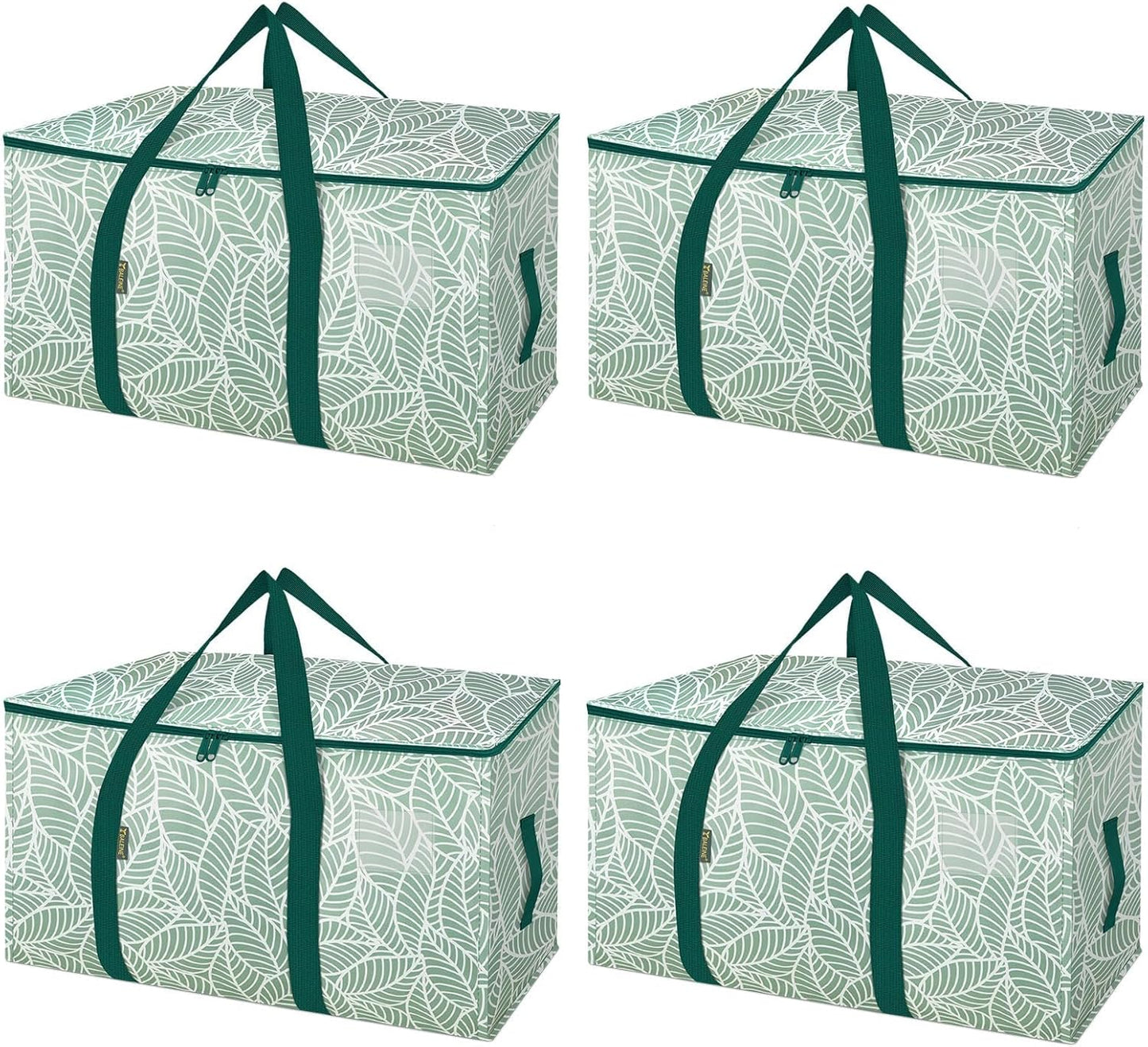 BALEINE 6-Pack Oversized Moving Bags with Reinforced Handles, Heavy-Duty Storage Tote for Clothes, Moving Supplies (Clear, 6-Pack)