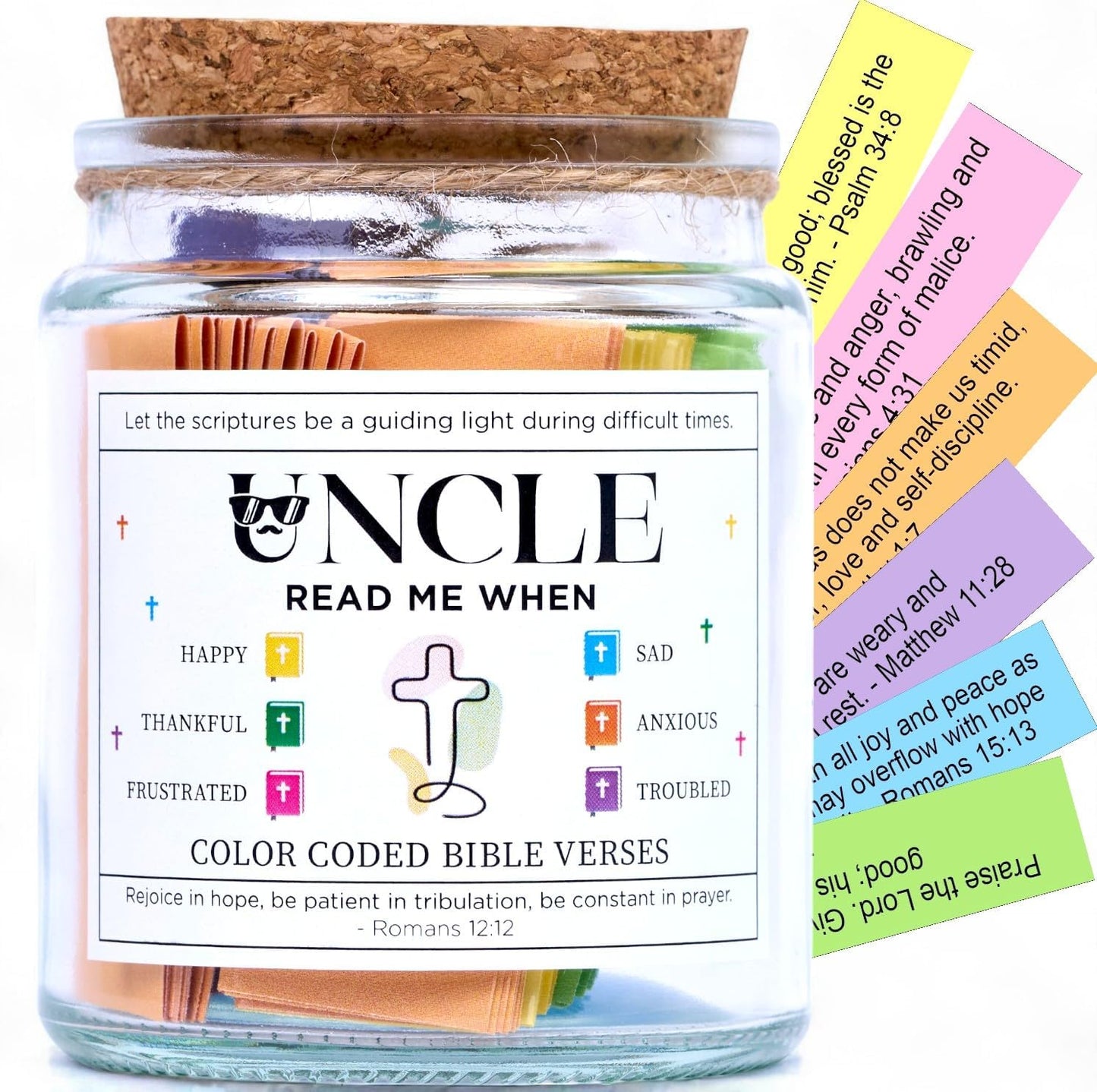 Teen Boy Easter Basket Stuffers, Christian Easter Gift for Young Men or Teen Boys, Bible Verses Jar for Strength, Wisdom & Encouragement | Faith-Based Spiritual Jar | Thoughtful Graduation