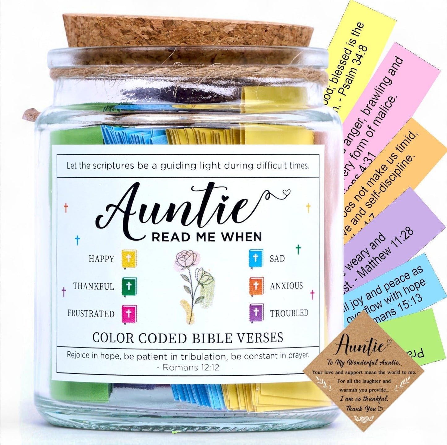 Teen Boy Easter Basket Stuffers, Christian Easter Gift for Young Men or Teen Boys, Bible Verses Jar for Strength, Wisdom & Encouragement | Faith-Based Spiritual Jar | Thoughtful Graduation