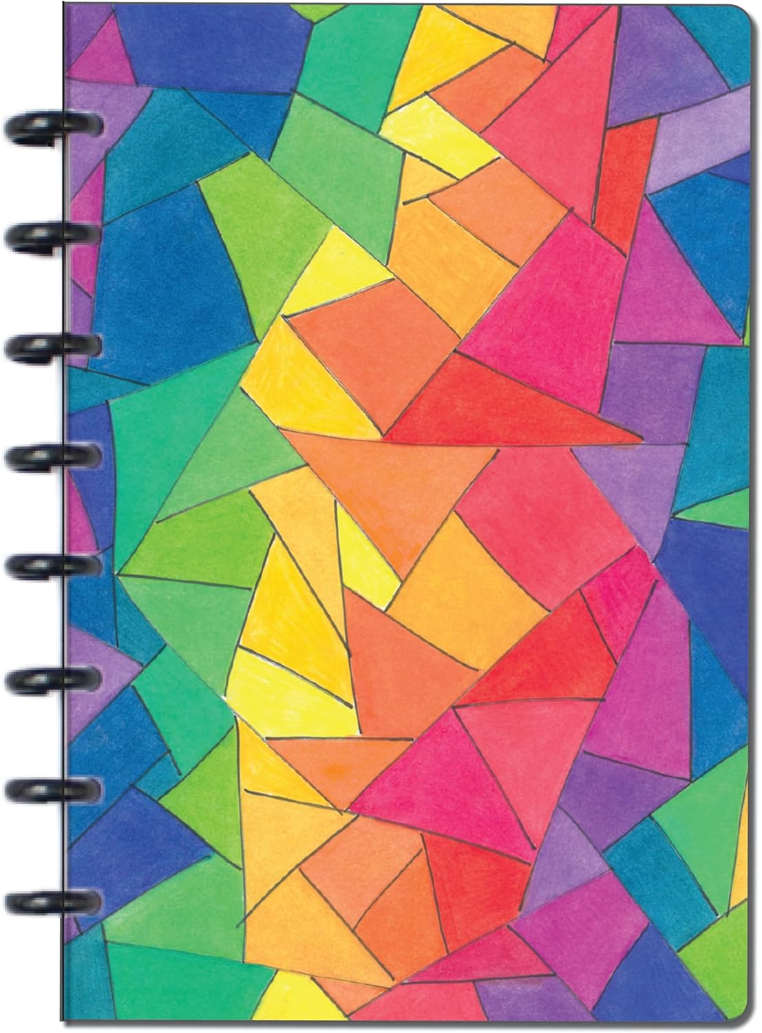 BetterNote Matte Cover for Discbound Planners, fits Disc Notebooks like Levenger Circa, Arc Staples, TUL Office Depot, Big Happy Planner, MAMBI 365, Talia (Kaleidoscope, 11-Disc, 8.5"x11")