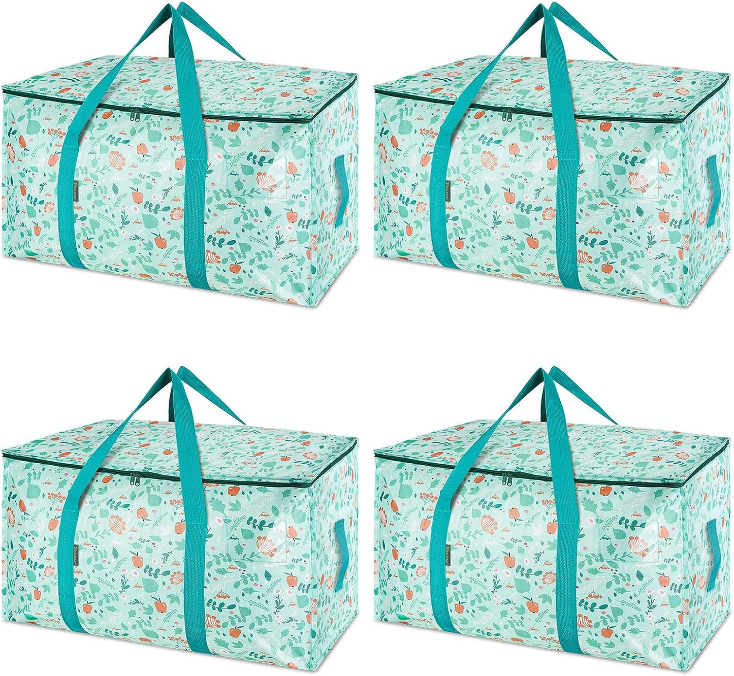 BALEINE 6-Pack Oversized Moving Bags with Reinforced Handles, Heavy-Duty Storage Tote for Clothes, Moving Supplies (Clear, 6-Pack)