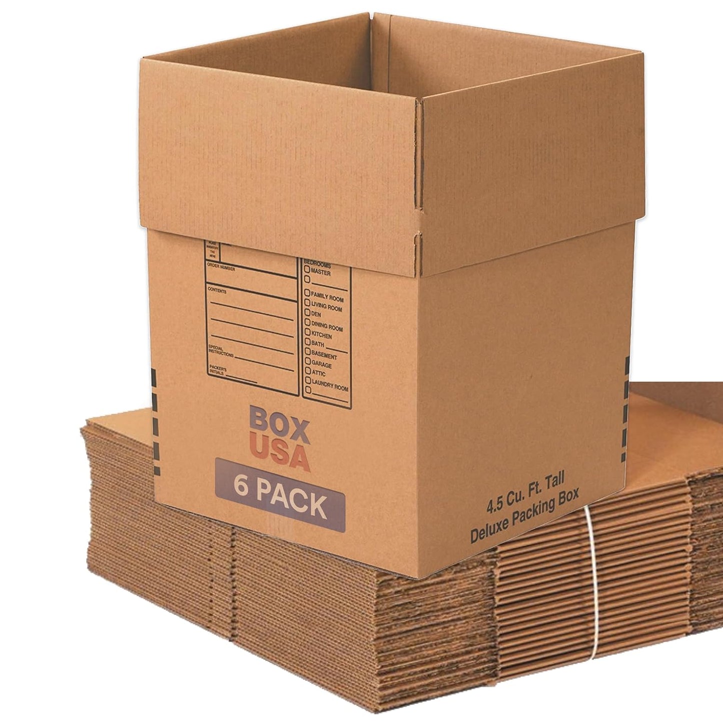 BOX USA Moving Boxes Medium 18"L x 14"W x 12"H 10-Pack | Corrugated Cardboard Box for Shipping, Mailing, Packing, Packaging and Storage 18x14x12