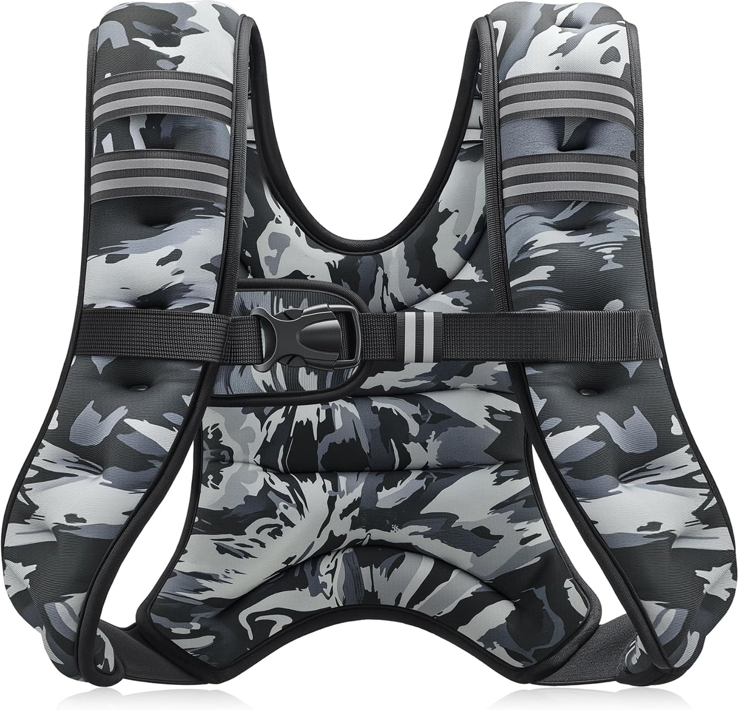 ZELUS Weighted Vest, 6lb/8lb/12lb/16lb/20lb/25lb/30lb Weight Vest with Reflective Stripe for Workout, Strength Training, Running, Fitness, Muscle Building, Weight Loss, Weightlifting