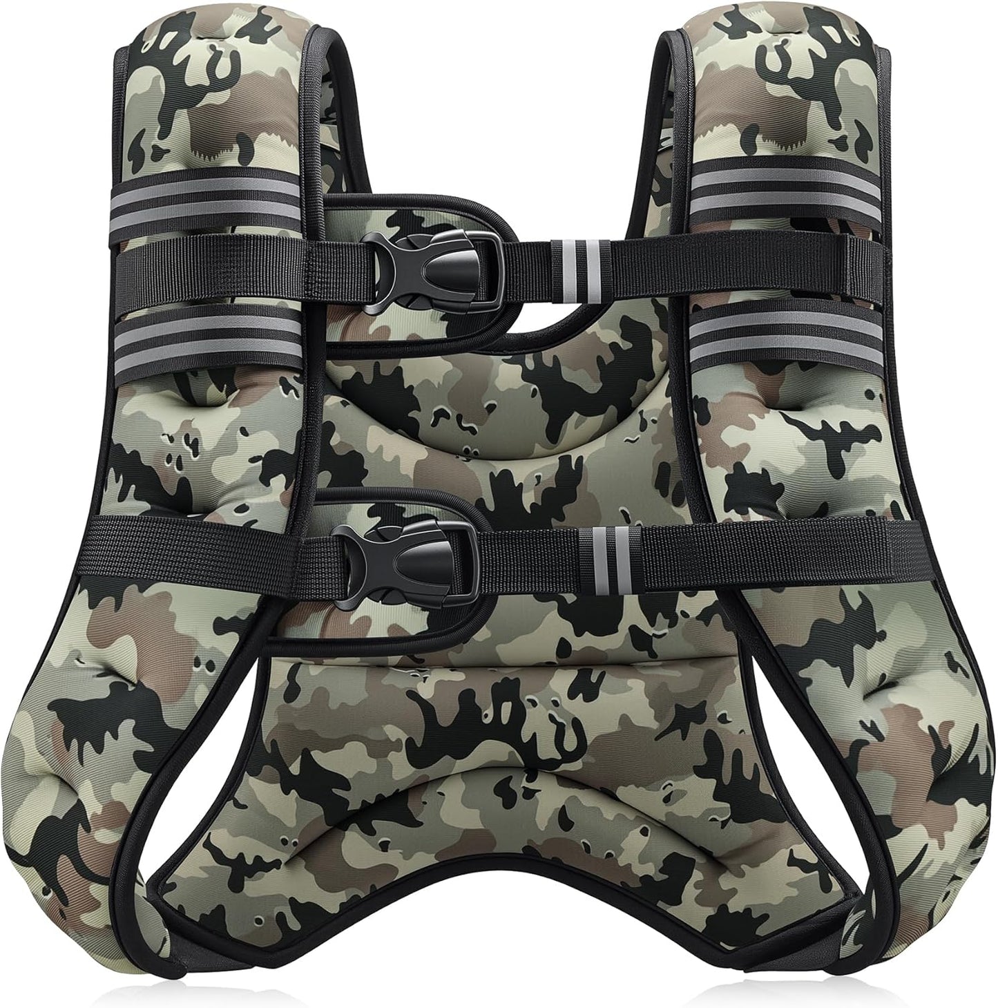 ZELUS Weighted Vest, 6lb/8lb/12lb/16lb/20lb/25lb/30lb Weight Vest with Reflective Stripe for Workout, Strength Training, Running, Fitness, Muscle Building, Weight Loss, Weightlifting