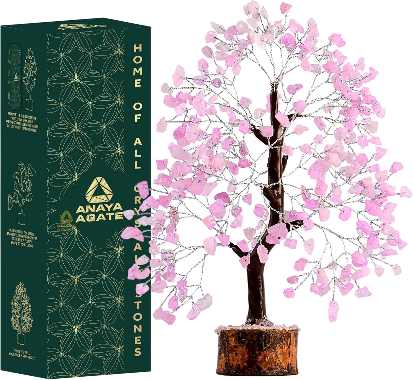 Amethyst Crystal Tree of Life - Handmade Healing Bonsai Purple Tree for Home and Office Decor, Positive Energy and Good Luck, Ideal for Christmas Decor and Birthday Gifts for Women, Men