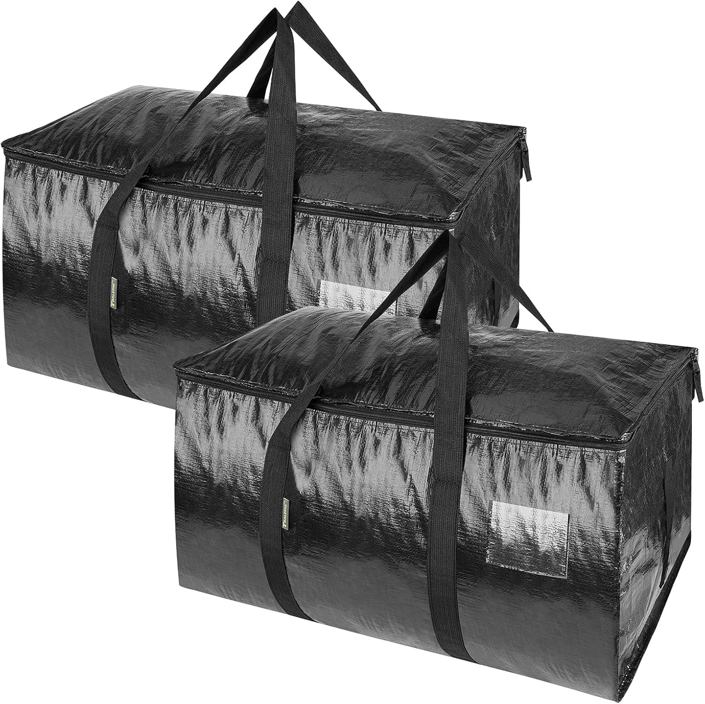 BALEINE 6-Pack Oversized Moving Bags with Reinforced Handles, Heavy-Duty Storage Tote for Clothes, Moving Supplies (Clear, 6-Pack)