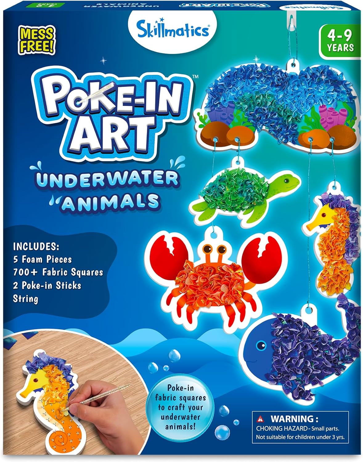Skillmatics Poke-in Art - Magical Princesses, Mess-Free Fun for Kids, DIY Wood Craft Kits, Creative Activity, Easter Gifts for Girls & Boys Ages 4, 5, 6, 7, 8, 9