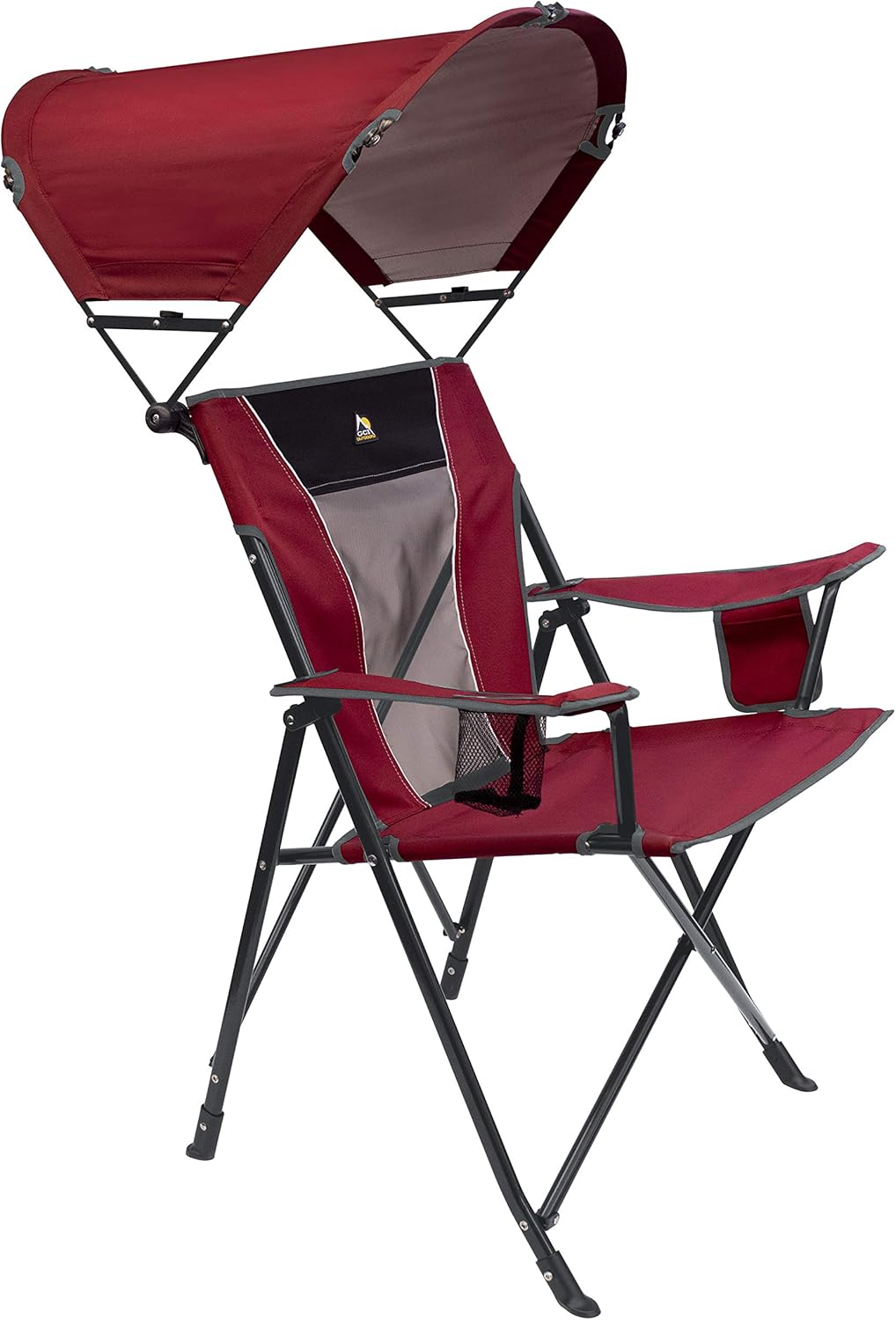 GCI Outdoor Comfort Pro Rocker Camping Chair | Portable Folding Rocking Chair with Durable Armrests & Drink Holder — Sweet Tea
