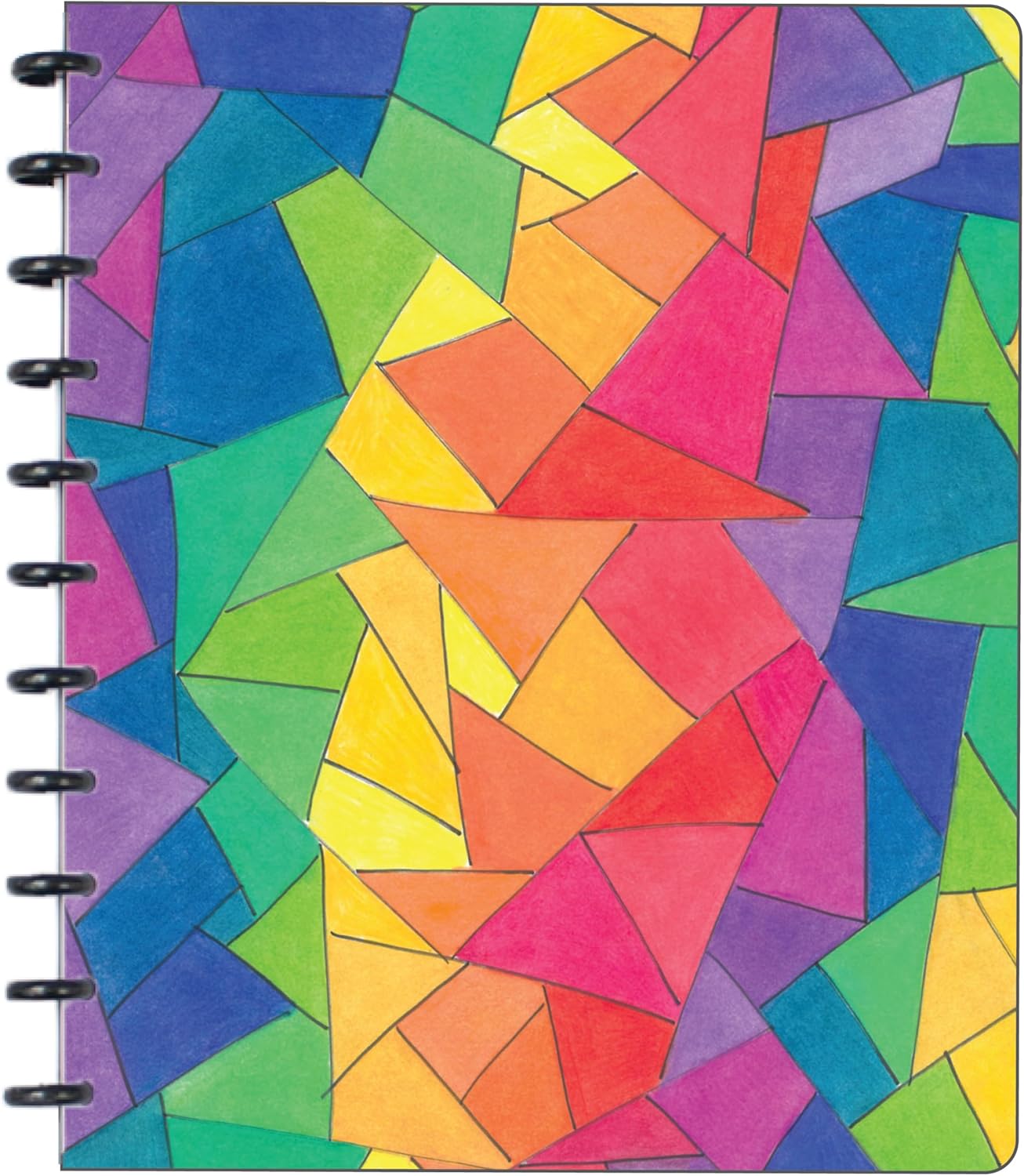 BetterNote Matte Cover for Discbound Planners, fits Disc Notebooks like Levenger Circa, Arc Staples, TUL Office Depot, Big Happy Planner, MAMBI 365, Talia (Kaleidoscope, 11-Disc, 8.5"x11")