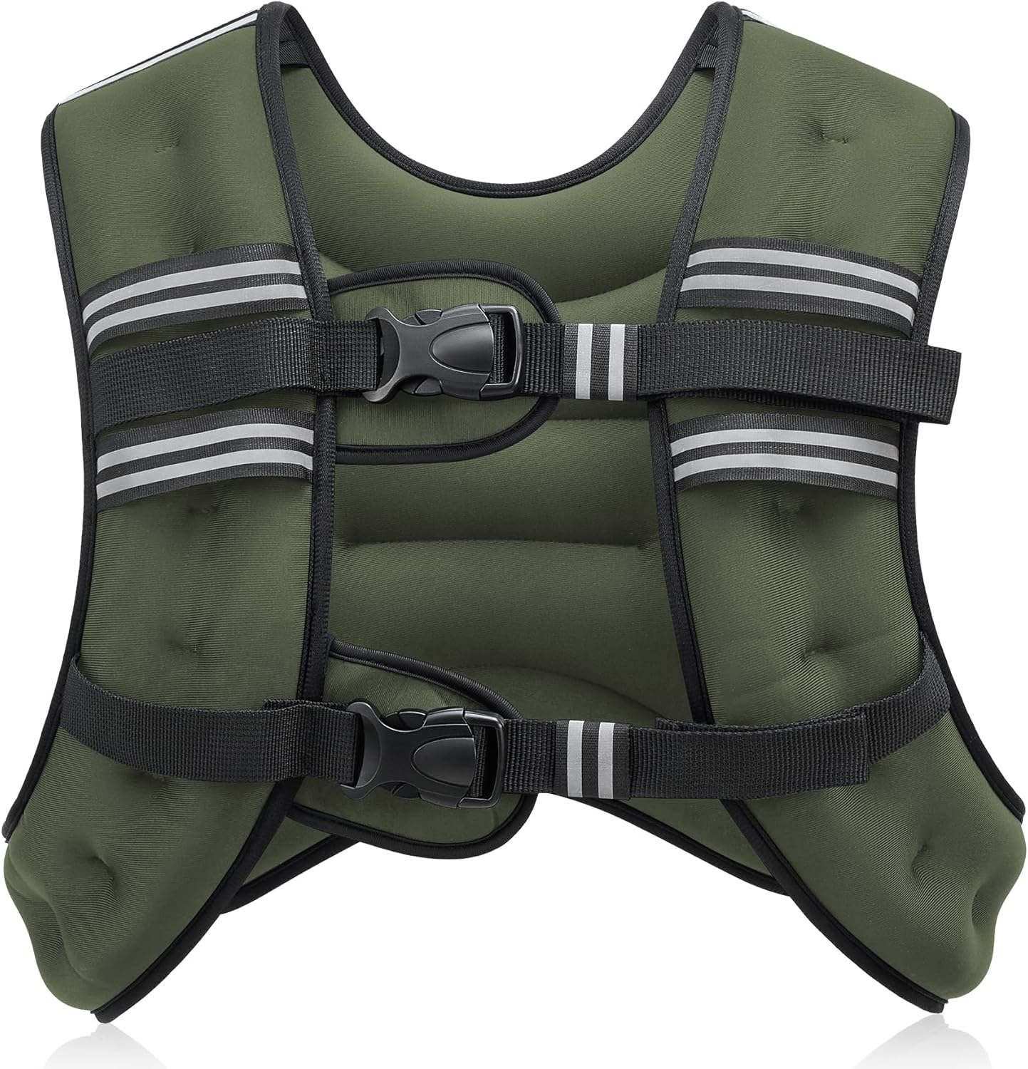 ZELUS Weighted Vest, 6lb/8lb/12lb/16lb/20lb/25lb/30lb Weight Vest with Reflective Stripe for Workout, Strength Training, Running, Fitness, Muscle Building, Weight Loss, Weightlifting