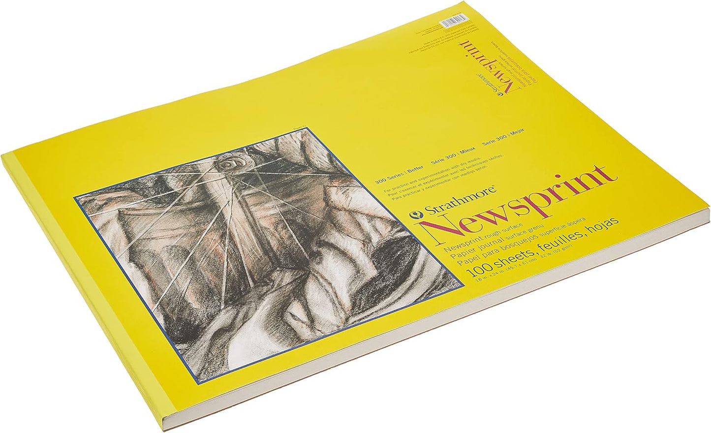 Strathmore Smooth Newsprint Paper Pad 18"X24"-50 Sheets -307018