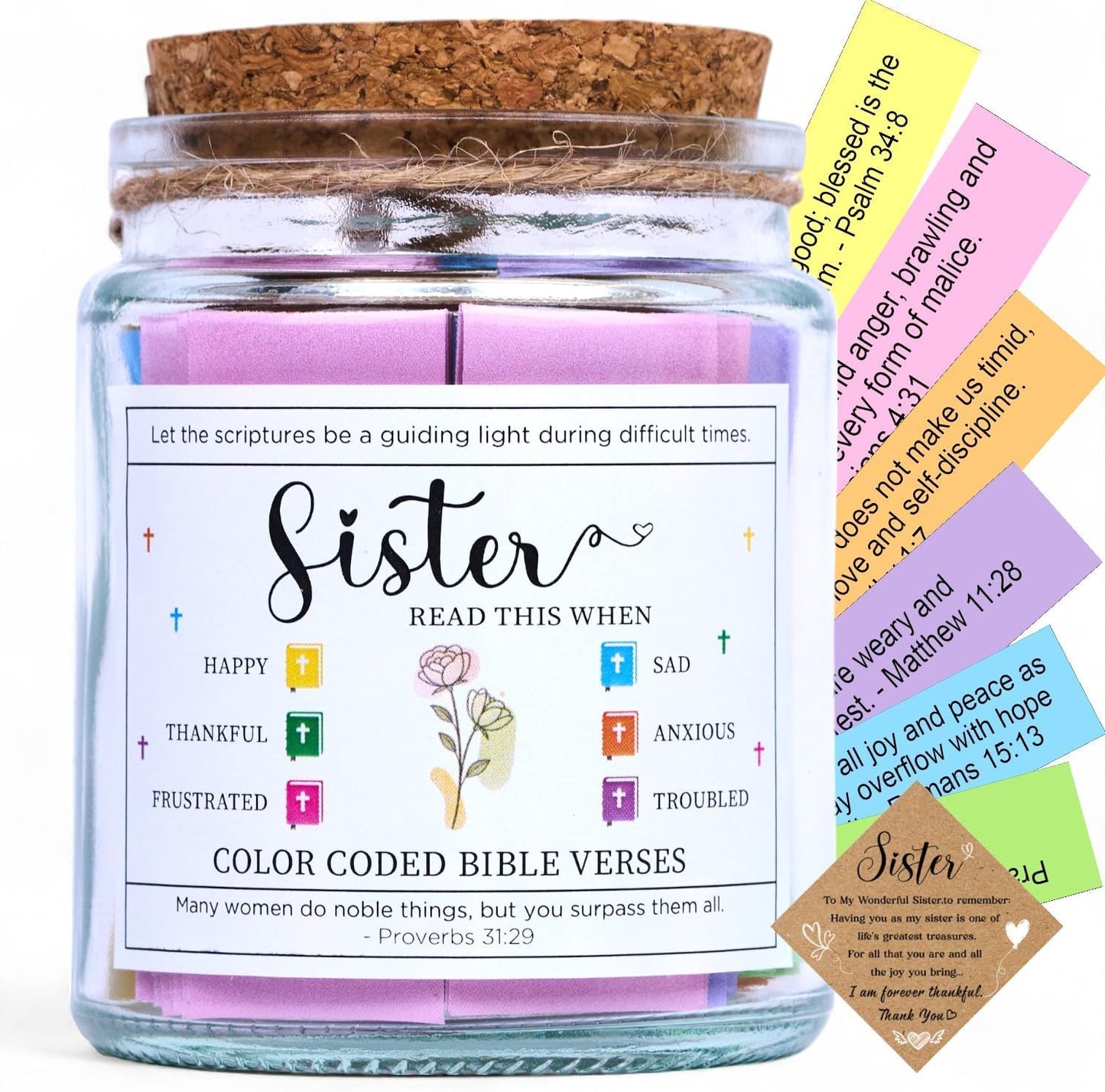 Teen Boy Easter Basket Stuffers, Christian Easter Gift for Young Men or Teen Boys, Bible Verses Jar for Strength, Wisdom & Encouragement | Faith-Based Spiritual Jar | Thoughtful Graduation