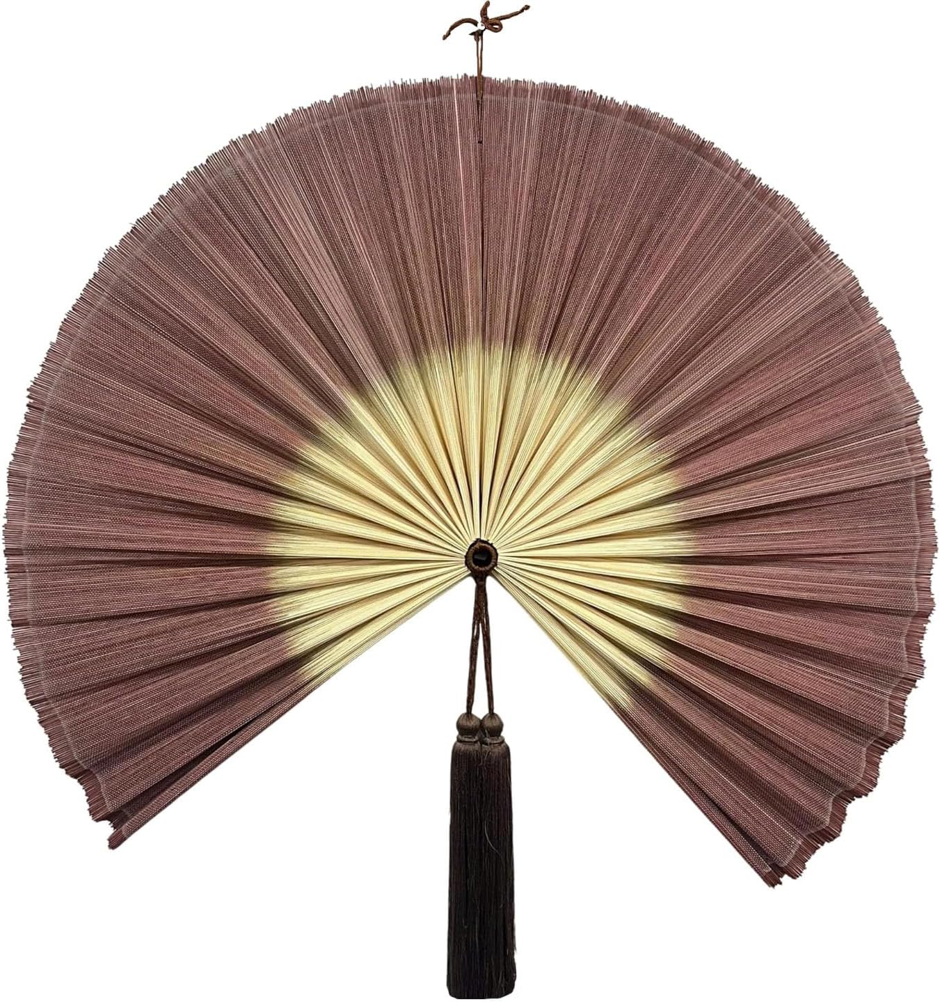 ChumDecor Fan Wall Decor,Large Bamboo Fan Wall Art For Boho Hanging Headboard,Decorative Folding Fan For Over Bed Decorations, (Pink, 40inch)
