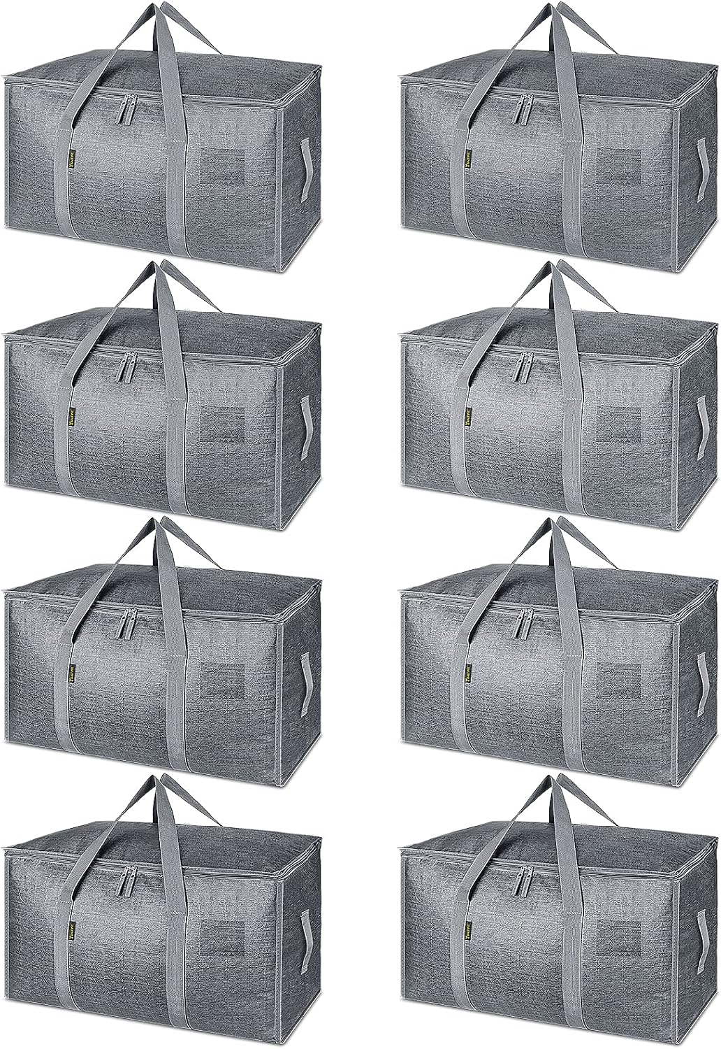 BALEINE 6-Pack Oversized Moving Bags with Reinforced Handles, Heavy-Duty Storage Tote for Clothes, Moving Supplies (Clear, 6-Pack)
