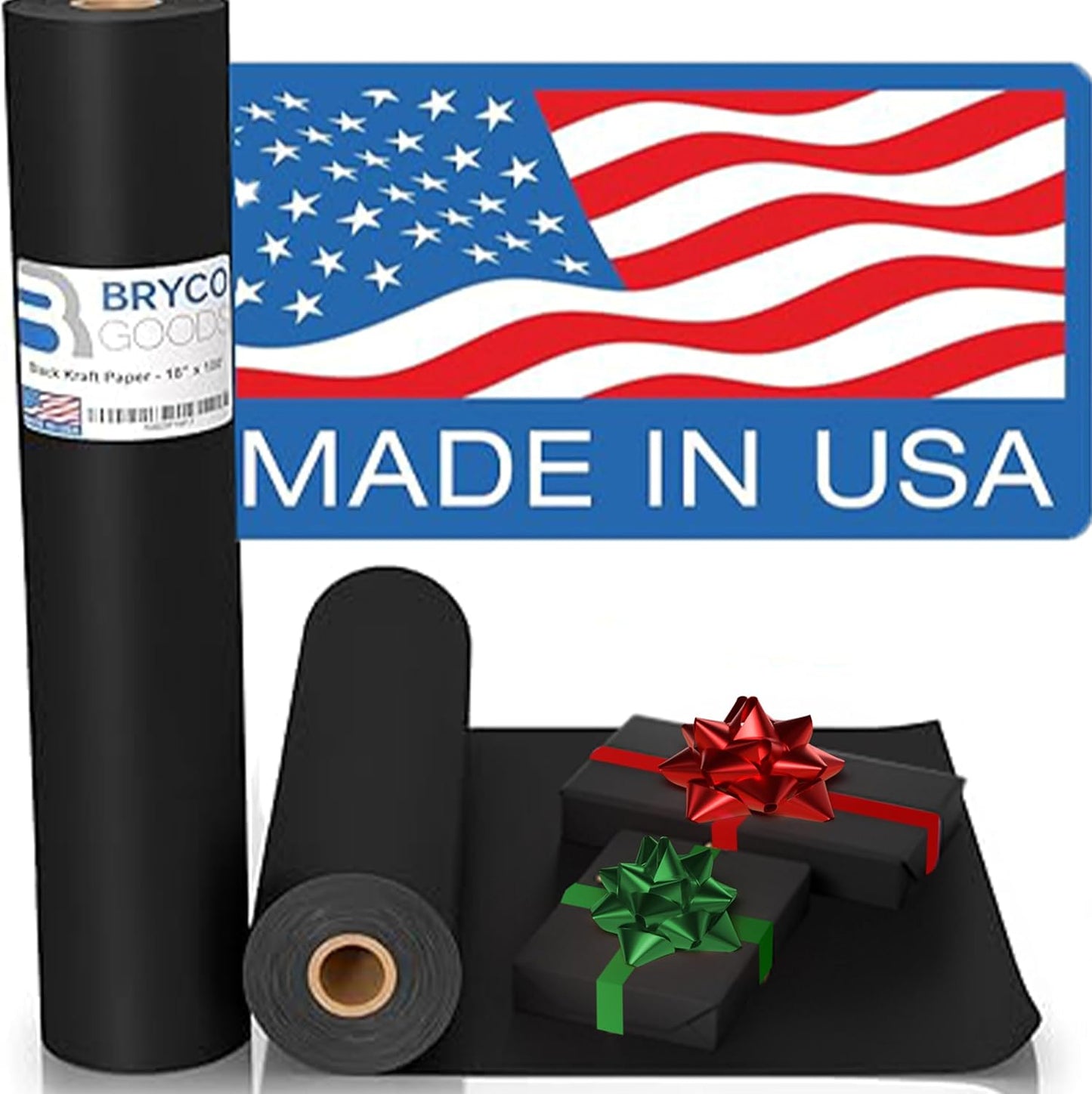 Large Brown Kraft Paper Roll - 36" x 1200" (100 ft) - Made in USA - Ideal for Gift Wrapping, Packing, Moving, Postal, Shipping, Parcel, Wall Art, Crafts, Bulletin Boards, Floor Cover or Table Runner