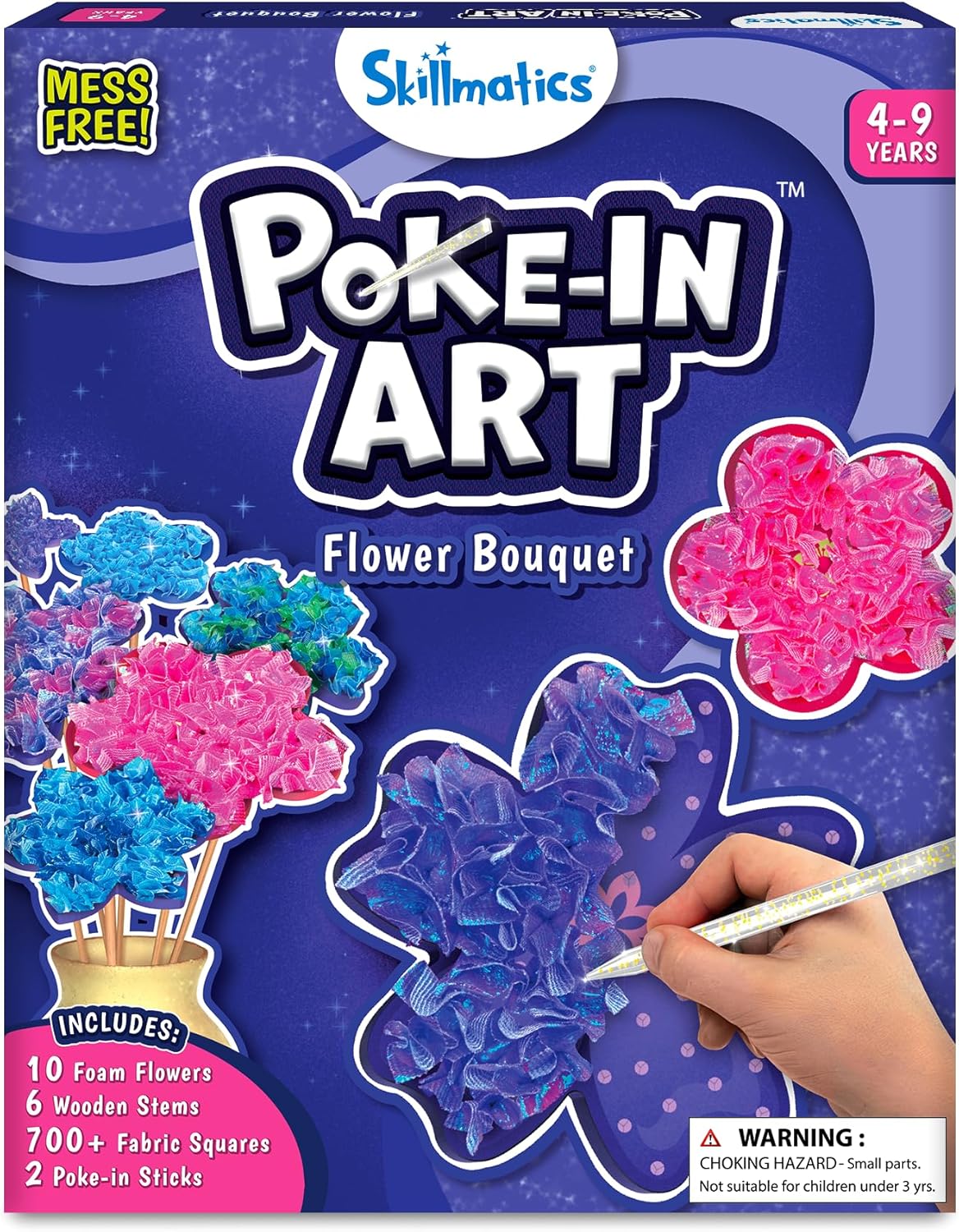 Skillmatics Poke-in Art - Magical Princesses, Mess-Free Fun for Kids, DIY Wood Craft Kits, Creative Activity, Easter Gifts for Girls & Boys Ages 4, 5, 6, 7, 8, 9