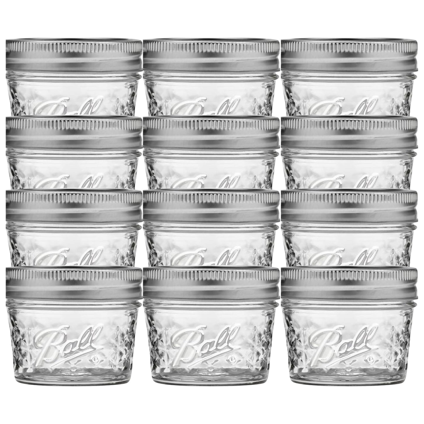 Ball Wide Mouth Pint 16-Ounce Glass Mason Jar with Lids and Bands, 12-Count