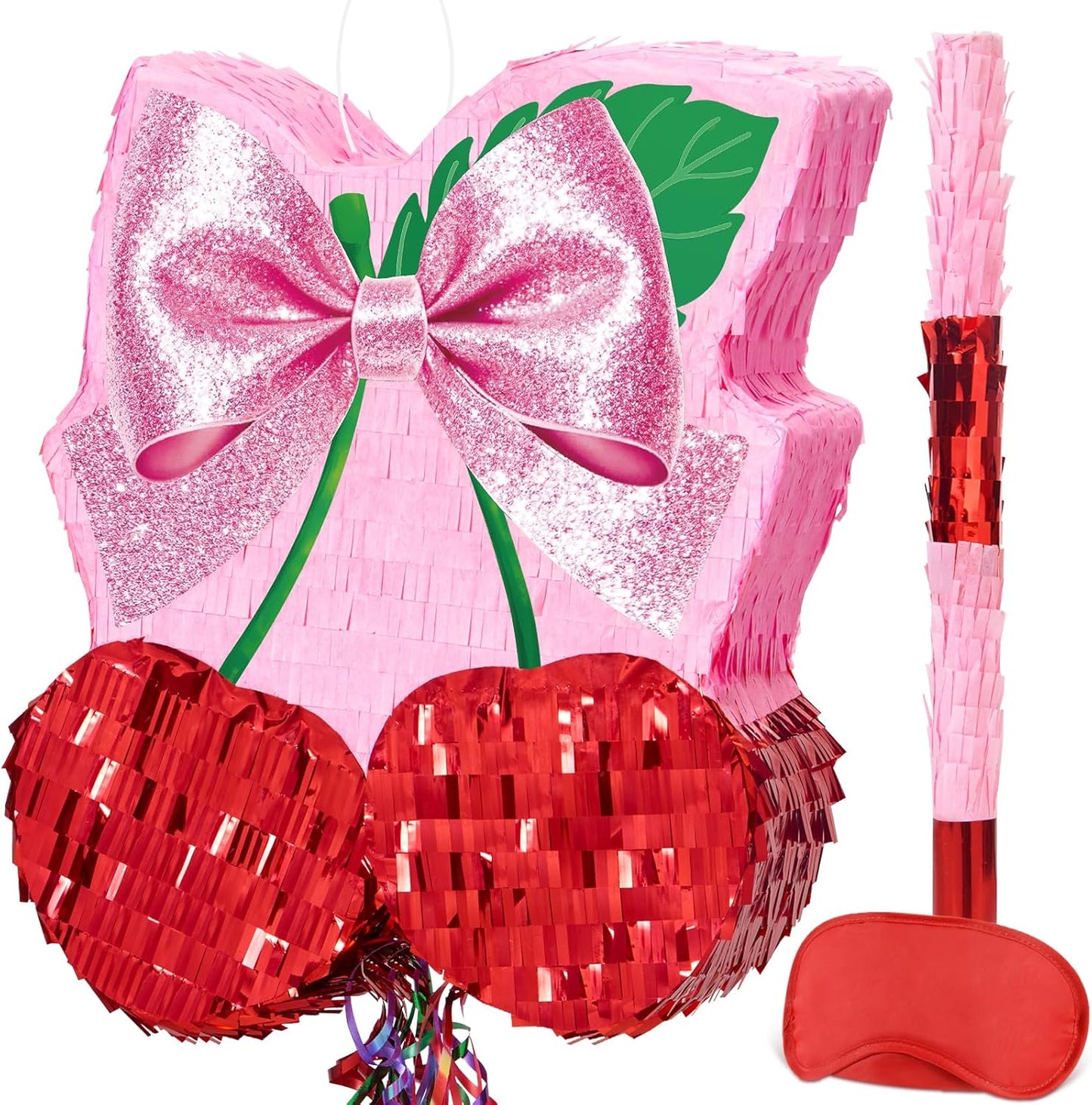 WERNNSAI Easter Bunny Piñata - Easter Rabbit Piñata Spring Pinata with Blindfold and Stick for Birthday Party Decoration Baby Shower School Activities Game Spring Party Game