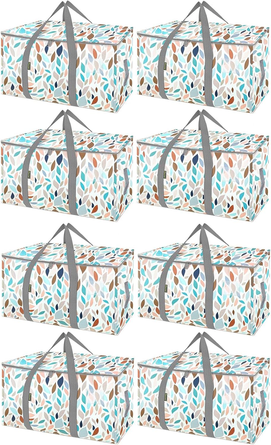 BALEINE 6-Pack Oversized Moving Bags with Reinforced Handles, Heavy-Duty Storage Tote for Clothes, Moving Supplies (Clear, 6-Pack)