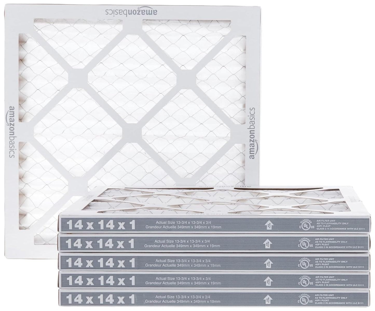 Amazon Basics 20x20x1 Air Filter 6-Pack, MERV 11 AC Furnace Filters, Dust, Pet, Allergy Control, Electrostatic (Actual Size: 19.75 x 19.75 x .75)