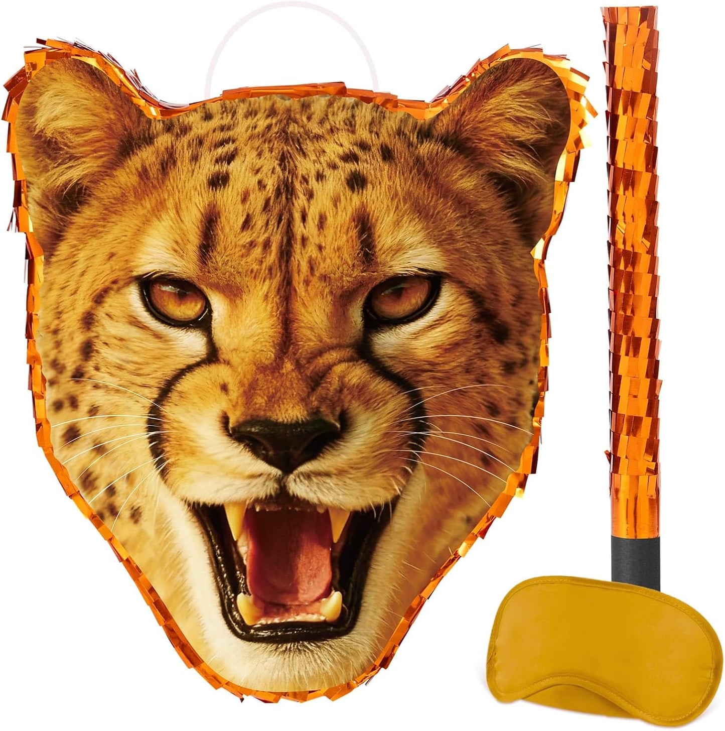 WERNNSAI Easter Bunny Piñata - Easter Rabbit Piñata Spring Pinata with Blindfold and Stick for Birthday Party Decoration Baby Shower School Activities Game Spring Party Game