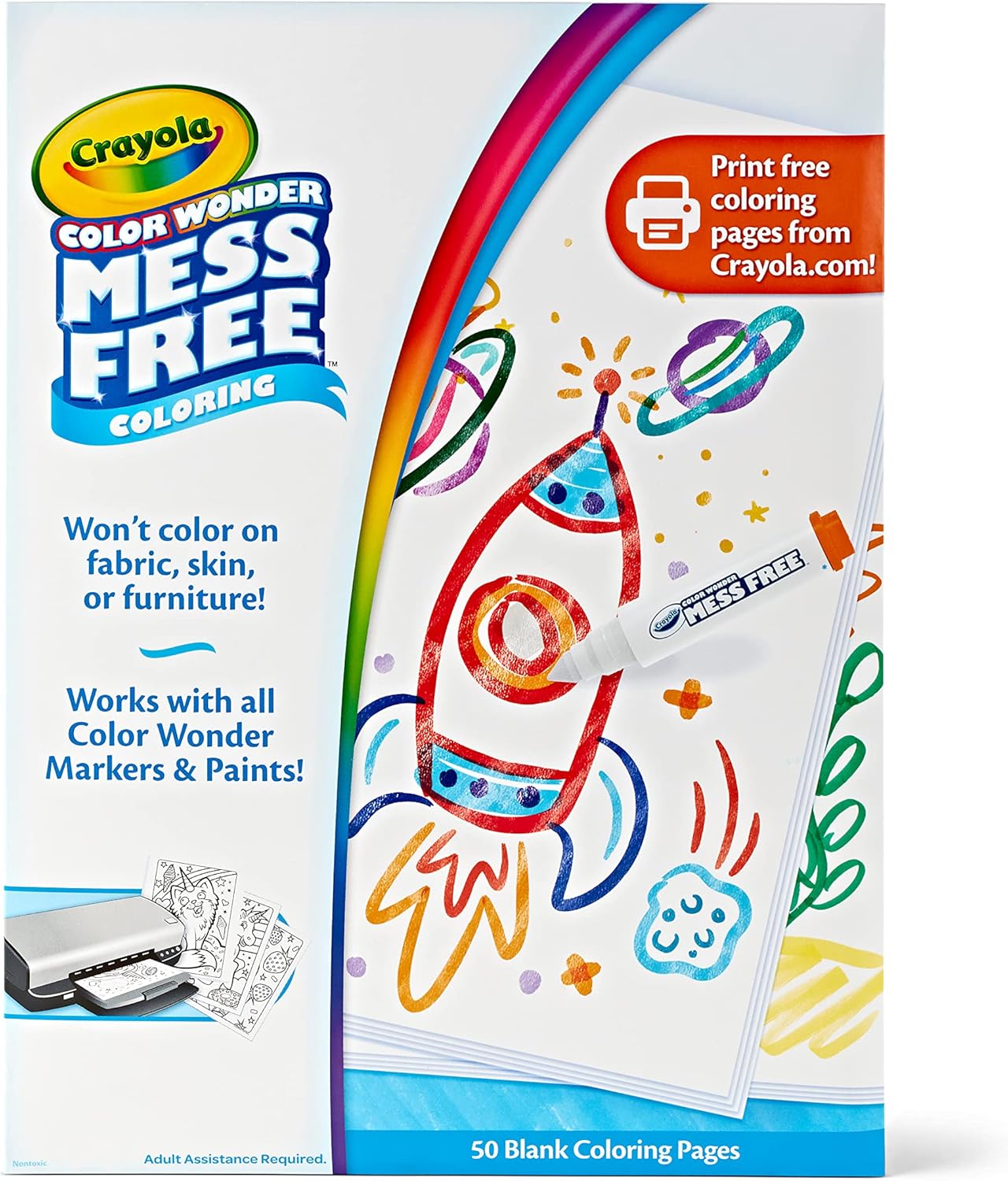 Crayola Color Wonder Magic Light Brush, Mess Free Painting Station for Kids, Easter Basket Essential & Stuffer, Easter Gift for Kids, Toddler Activity Toy, Ages 3+