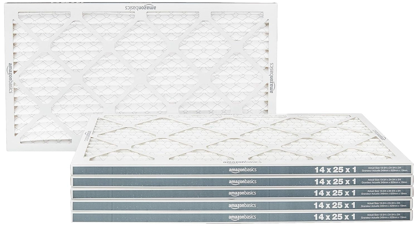 Amazon Basics 20x20x1 Air Filter 6-Pack, MERV 11 AC Furnace Filters, Dust, Pet, Allergy Control, Electrostatic (Actual Size: 19.75 x 19.75 x .75)