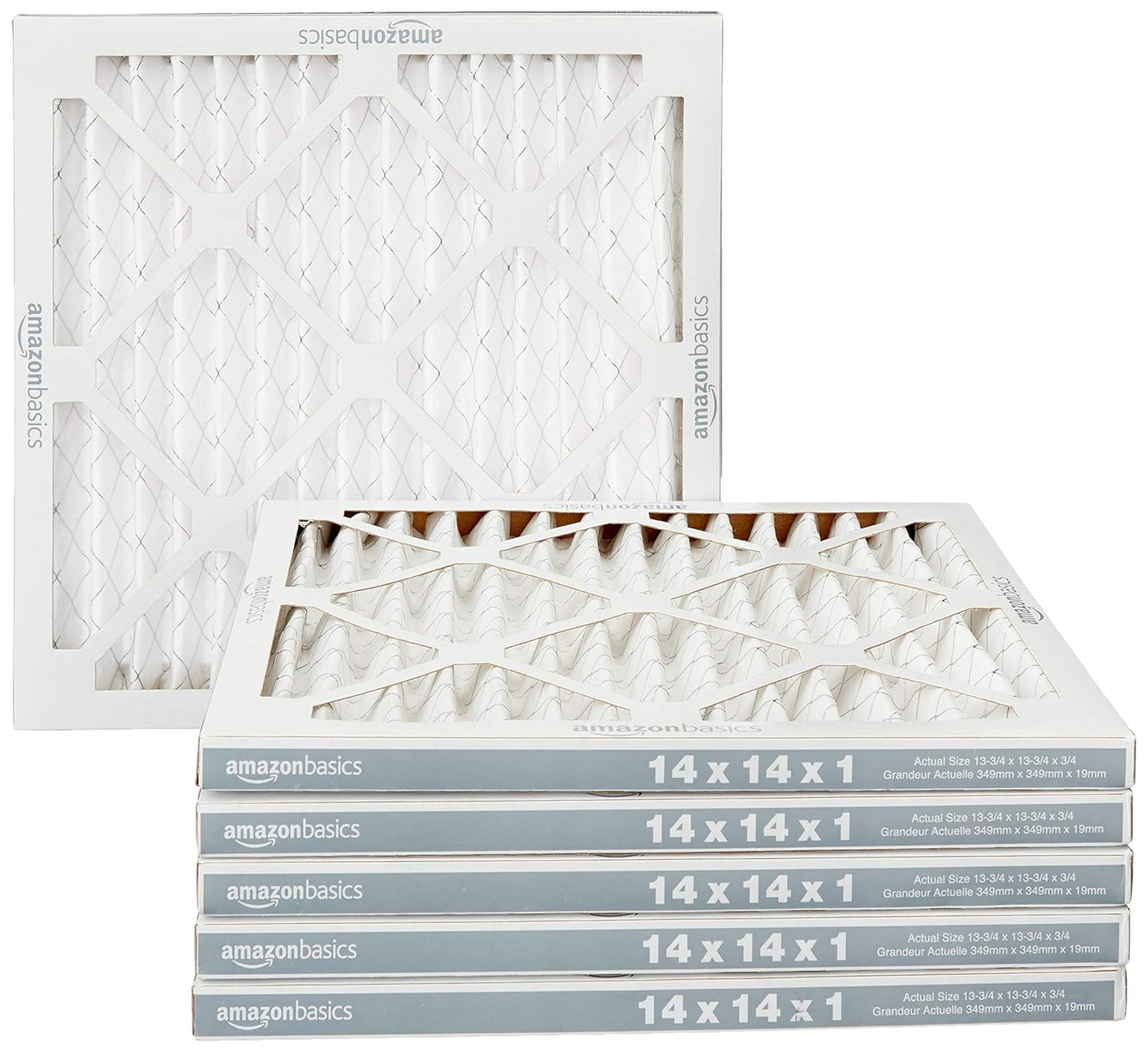 Amazon Basics 20x20x1 Air Filter 6-Pack, MERV 11 AC Furnace Filters, Dust, Pet, Allergy Control, Electrostatic (Actual Size: 19.75 x 19.75 x .75)