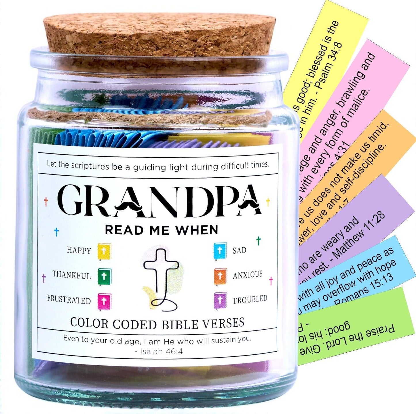 Teen Boy Easter Basket Stuffers, Christian Easter Gift for Young Men or Teen Boys, Bible Verses Jar for Strength, Wisdom & Encouragement | Faith-Based Spiritual Jar | Thoughtful Graduation