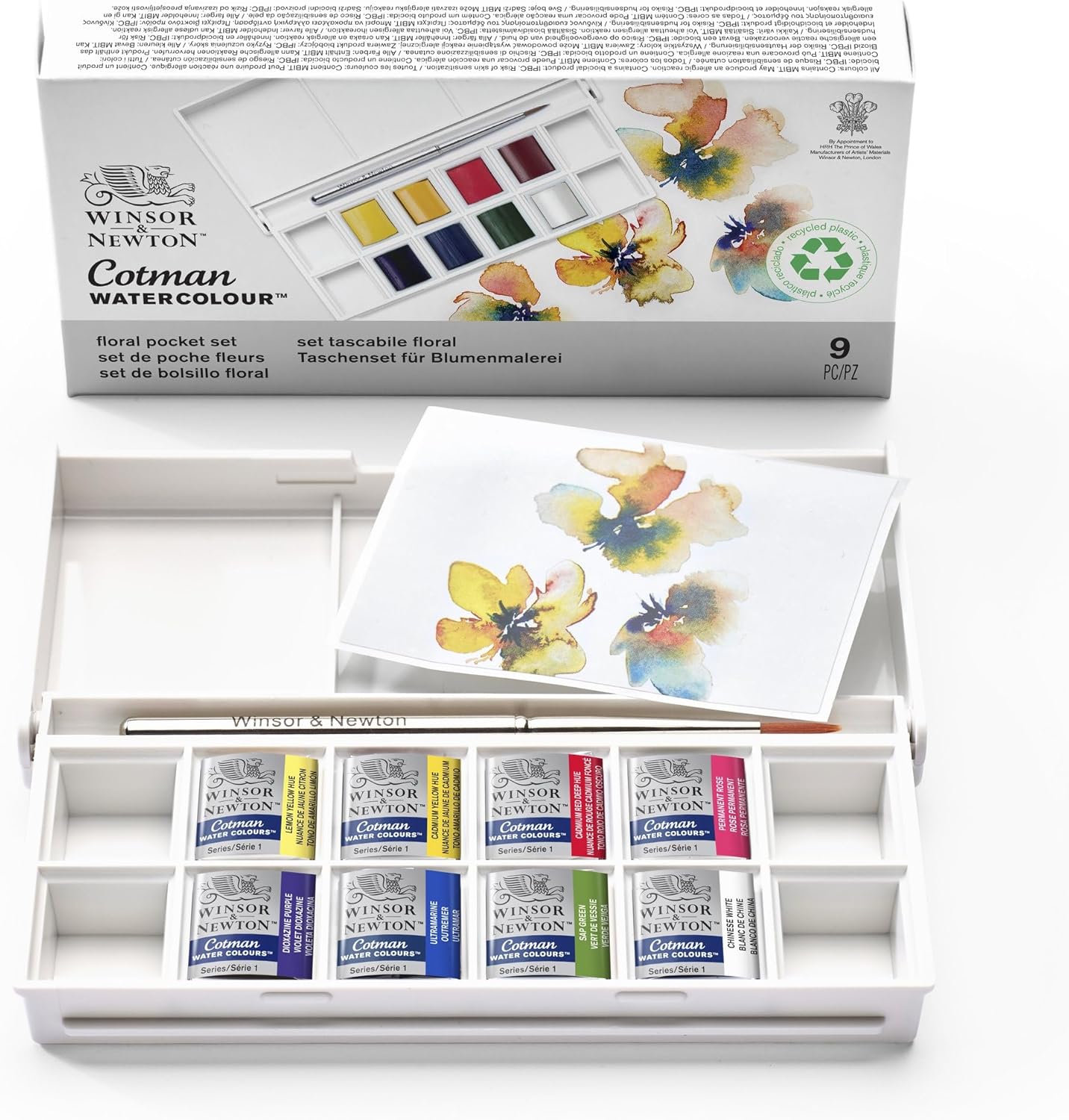 Winsor & Newton Cotman Watercolor Paint Set, 20 Colors, 5ml (0.17-oz) Tubes