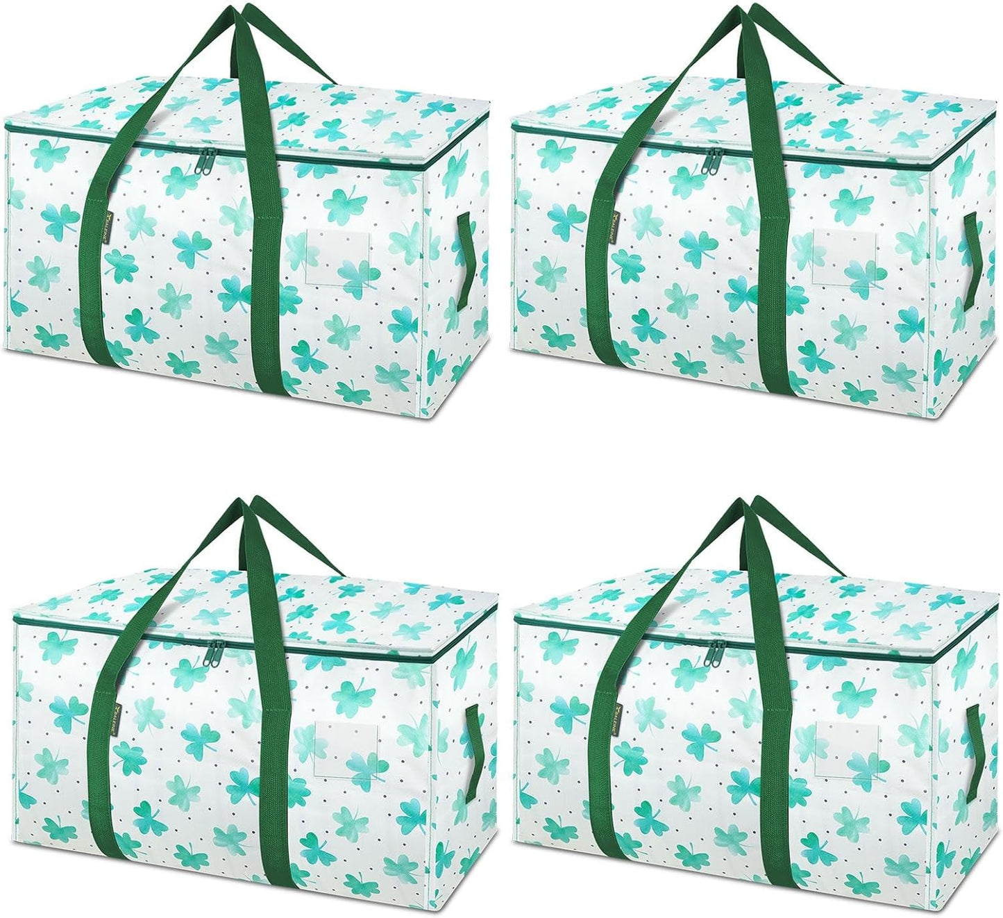 BALEINE 6-Pack Oversized Moving Bags with Reinforced Handles, Heavy-Duty Storage Tote for Clothes, Moving Supplies (Clear, 6-Pack)