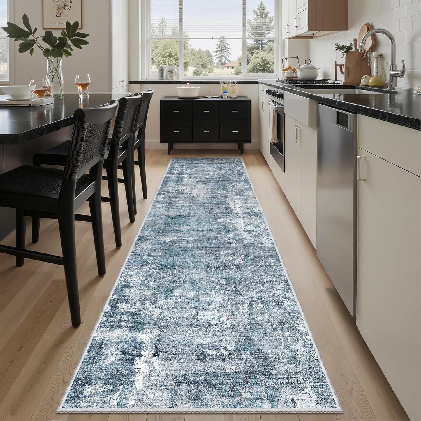 Washable Area Rug 8x10, Large Soft Rugs for Living Room Vintage Beige Carpet 8x10 Area Rugs for Bedroom Dining Room Non-Slip Stain Resistant Under Table Rug