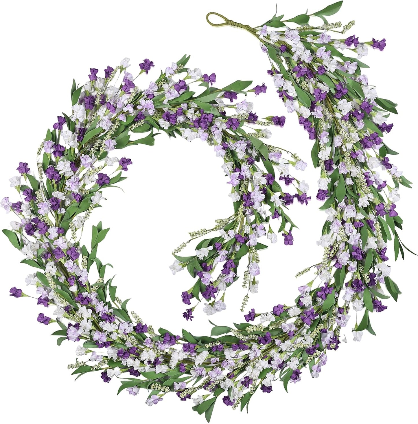 6ft Spring Flower Garland for Mantle Decor: Artificial Floral Vine with Greenery for Wedding Arch, Fireplace, Table & Wall, All Season Home Decor for Summer, Easter, Mother's Day (Yellow+Pink)