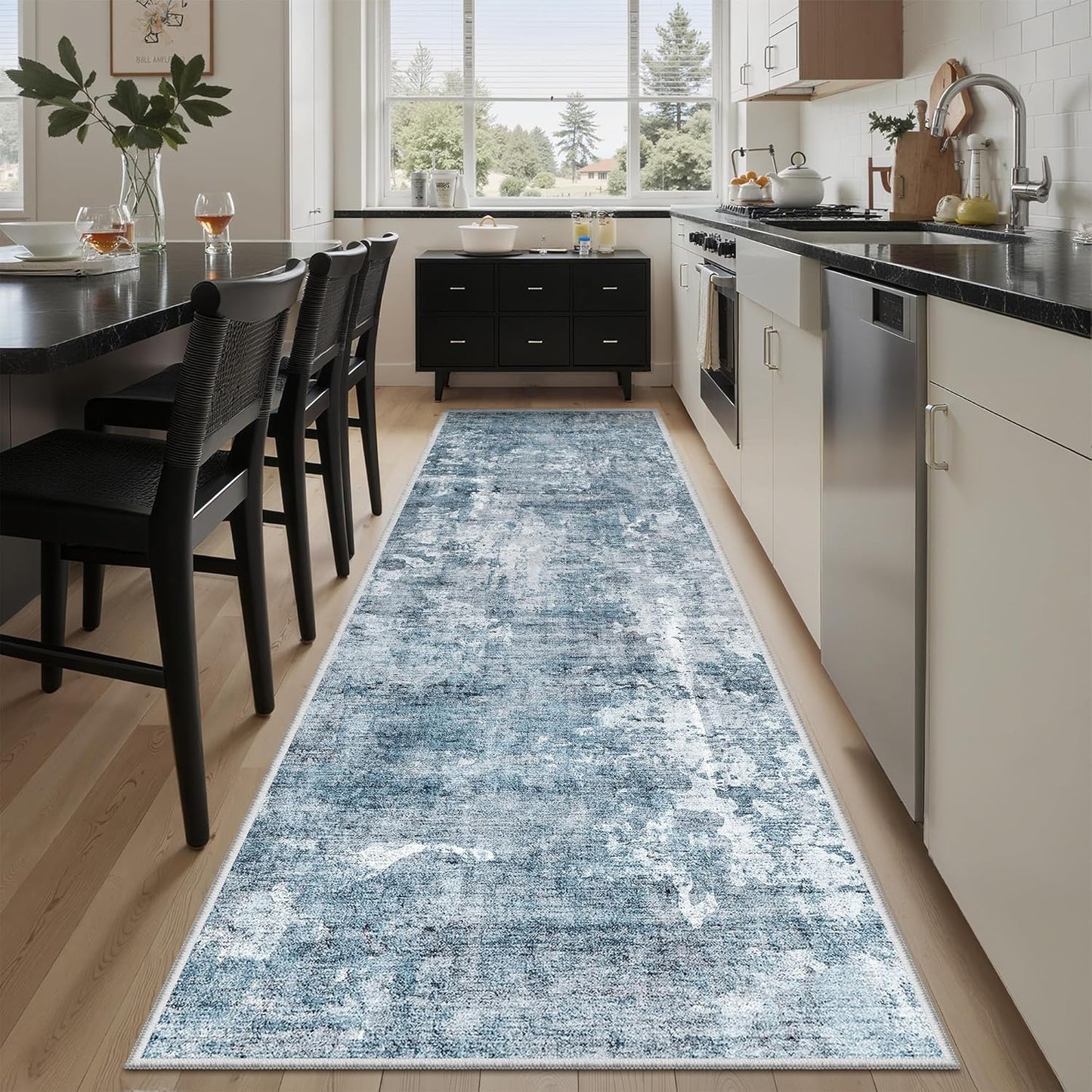 Washable Area Rug 8x10, Large Soft Rugs for Living Room Vintage Beige Carpet 8x10 Area Rugs for Bedroom Dining Room Non-Slip Stain Resistant Under Table Rug