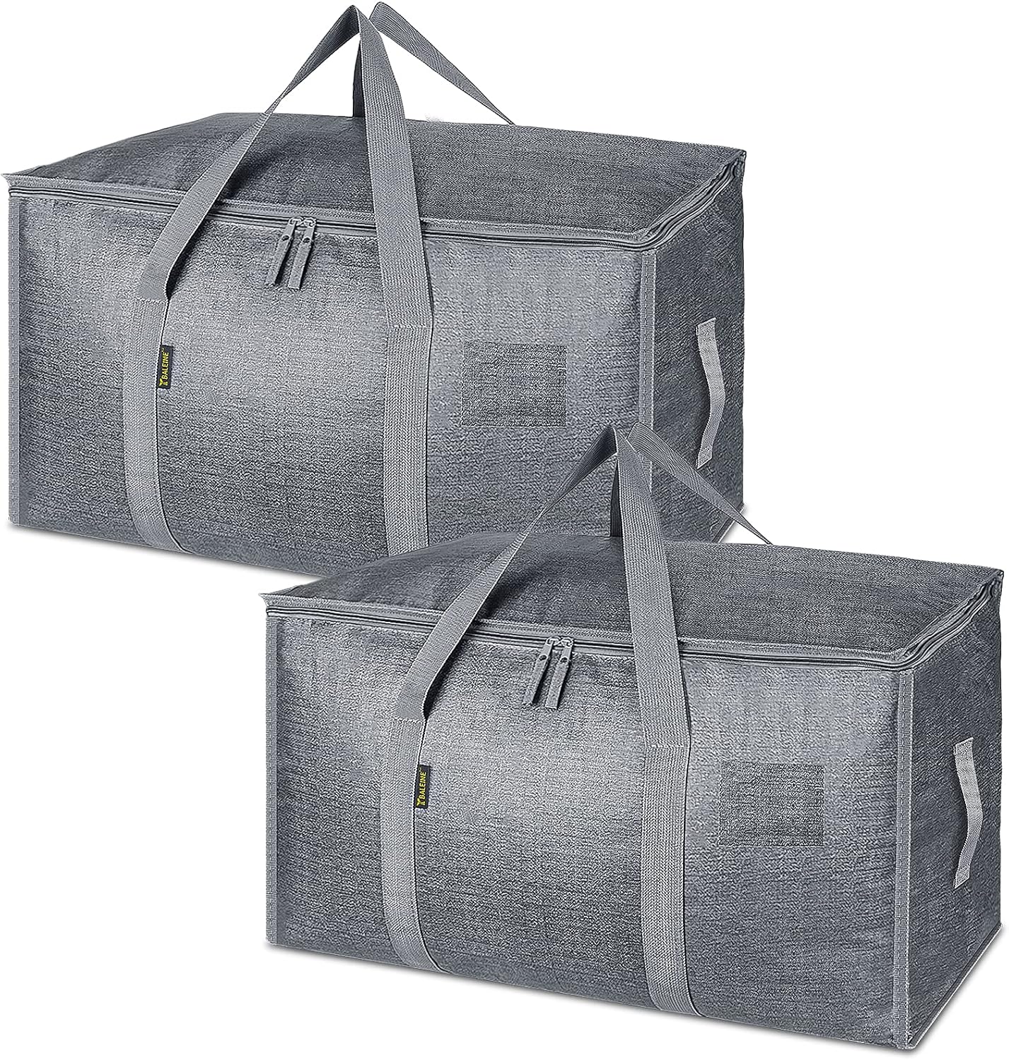 BALEINE 6-Pack Oversized Moving Bags with Reinforced Handles, Heavy-Duty Storage Tote for Clothes, Moving Supplies (Clear, 6-Pack)